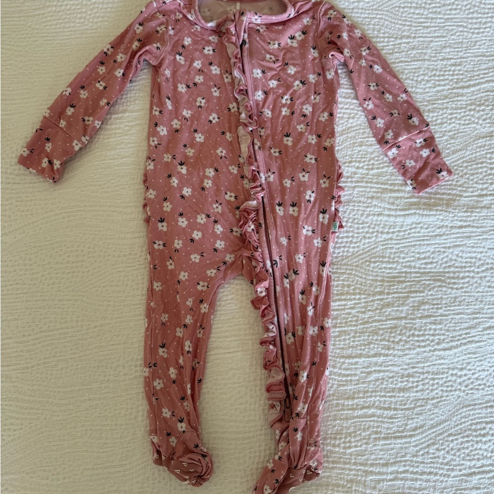 Posh Peanut Footie Ruffled Pajamas